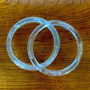 Set of 2 clear lucite/resin bangles